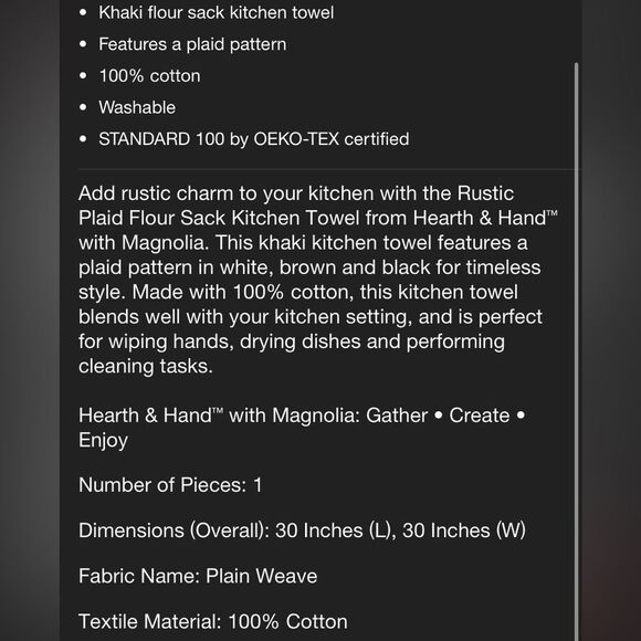 Heath & Hand Magnolia Khaki Hand Towel - Picture 6 of 7